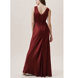 bhldn jennings satin charmeuse dress $248 NWT BHLDN Jennings Satin Charmeuse Gown, Moss, 0 (US)